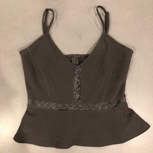 H&M Black Mesh Cut-Out Top
